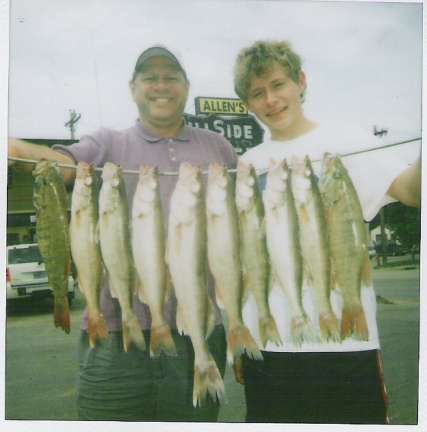 Father/Son Walleye Fishing  8/14/2008