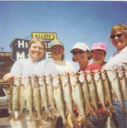 Women Walleye Fishing in the Outdoors
